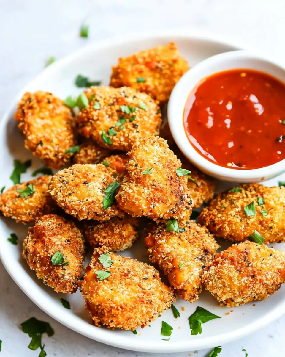 Best Low-Carb Keto Paleo Baked Chicken Nuggets In The Air Fryer recipe image