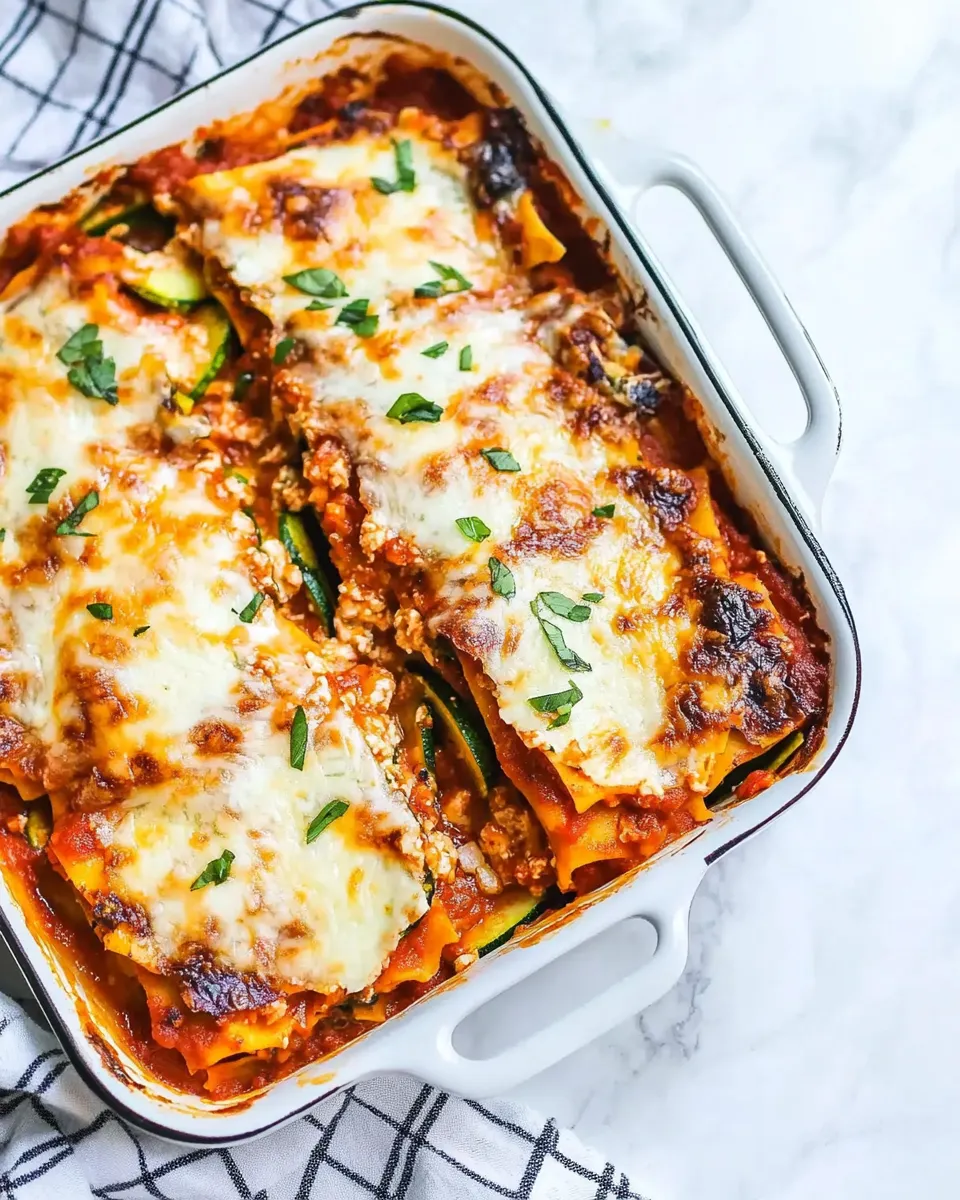 Homemade Low-Carb Lasagna (with Zucchini Noodles) photo