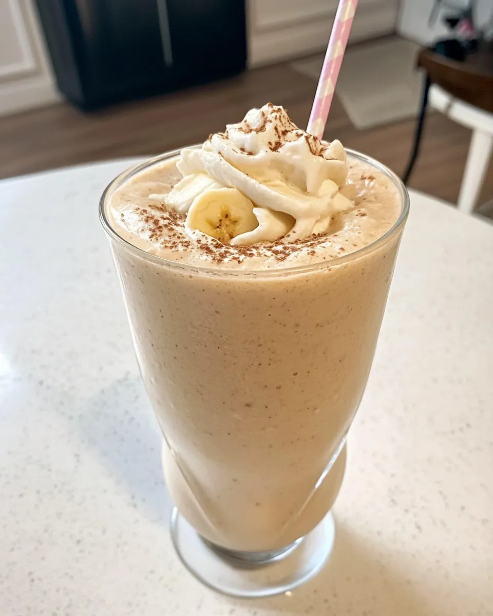 Classic Macro Friendly PB Banana Milkshake image