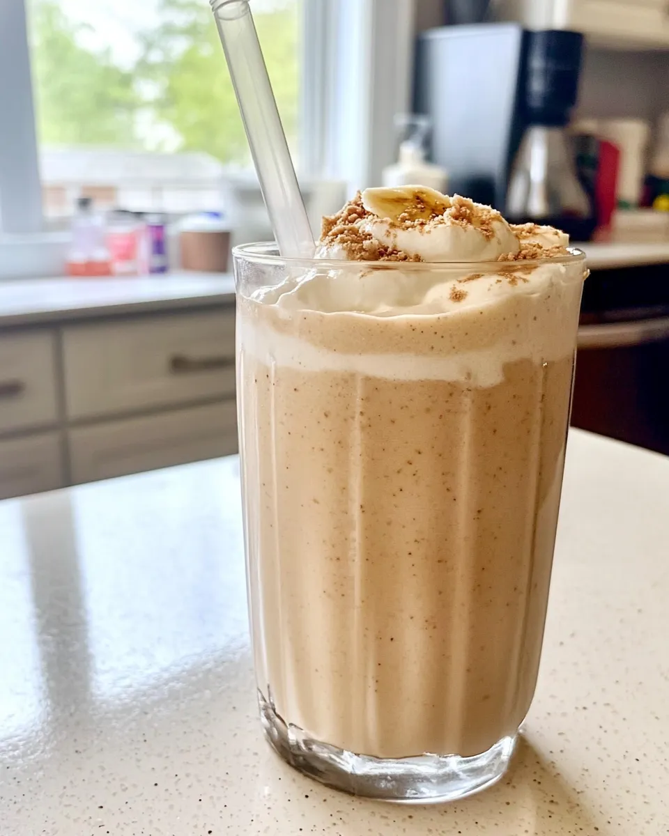 Easy Macro Friendly PB Banana Milkshake recipe photo