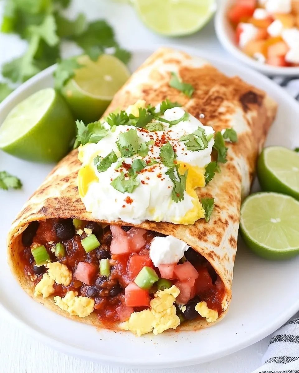 Healthy Make-Ahead Huevos Rancheros Wraps recipe photo