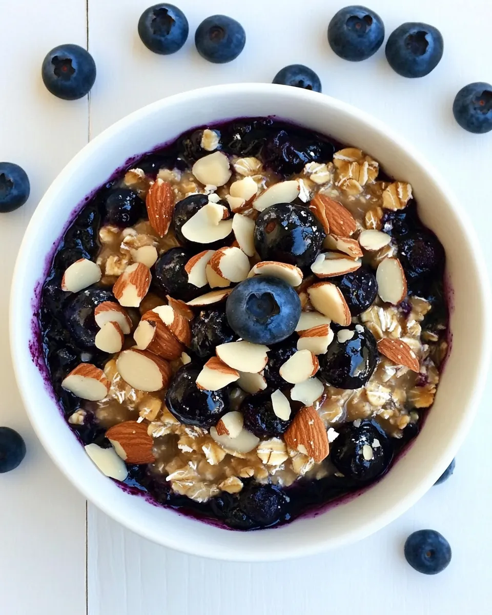 Homemade Maple Roasted Blueberry Almond Oatmeal photo