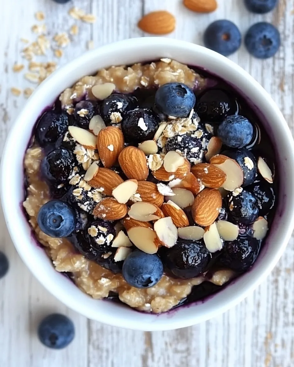 Tasty Maple Roasted Blueberry Almond Oatmeal shot