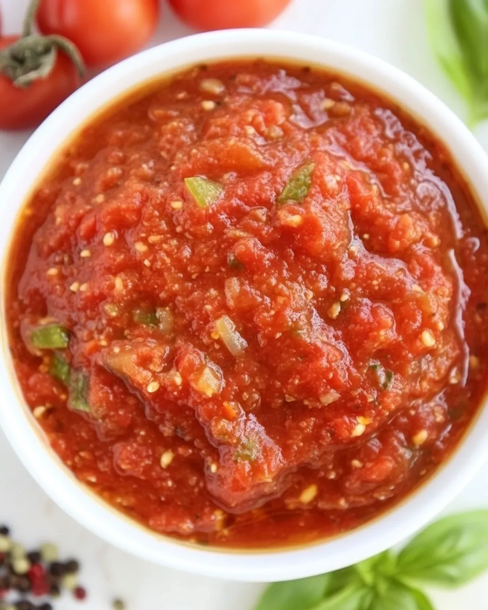 Delicious Marinara Sauce (Vegan, Oil-Free!) shot