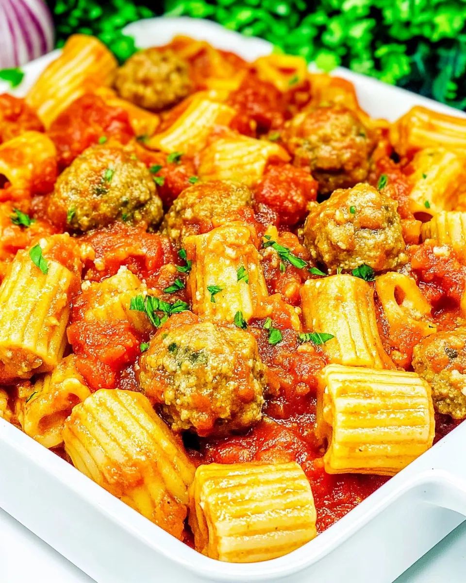 Homemade Meatball Rigatoni photo