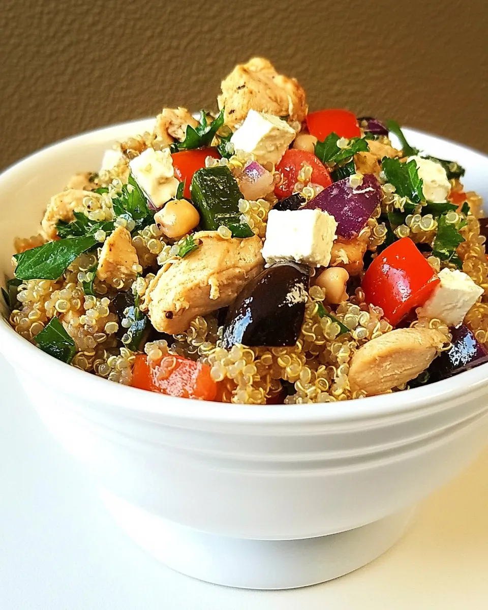Easy Mediterranean Chicken Quinoa Salad photo