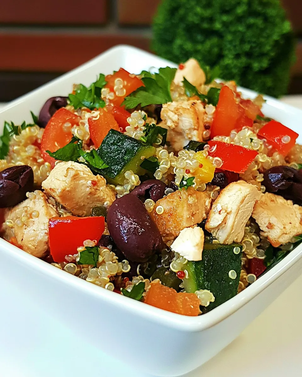 Healthy Mediterranean Chicken Quinoa Salad image