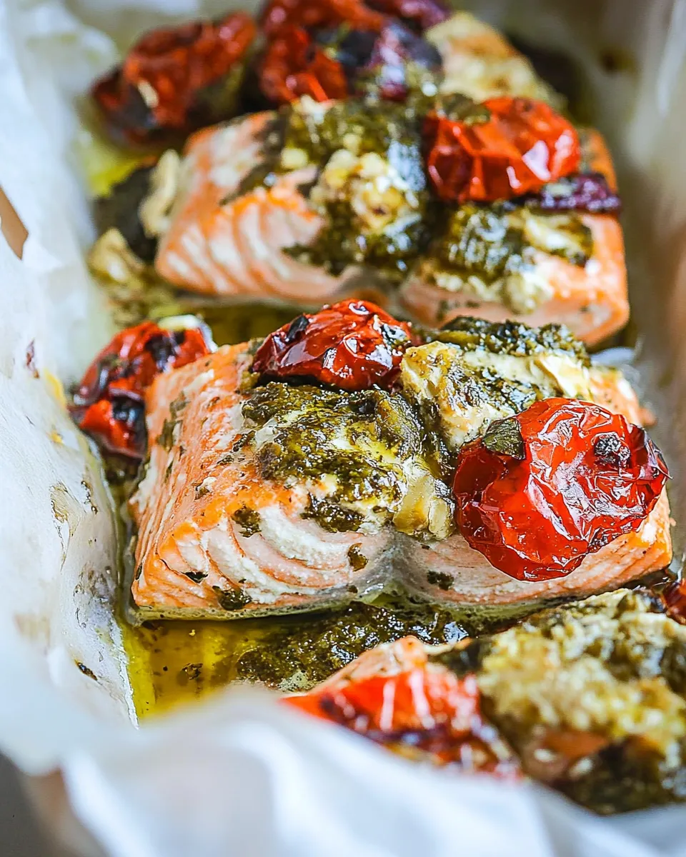 Quick Mediterranean Salmon in Parchment Paper shot