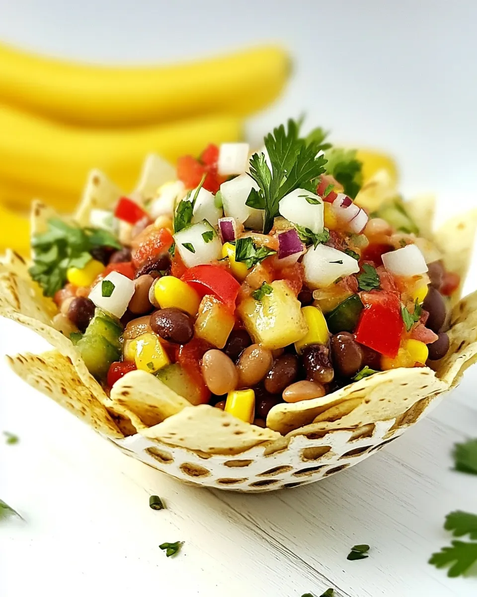 Homemade Mexican Taco Bowls with Mixed Bean Salsa photo