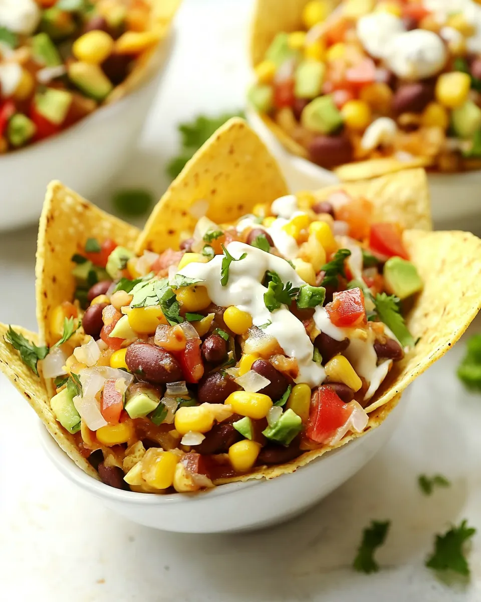 Quick Mexican Taco Bowls with Mixed Bean Salsa dish photo