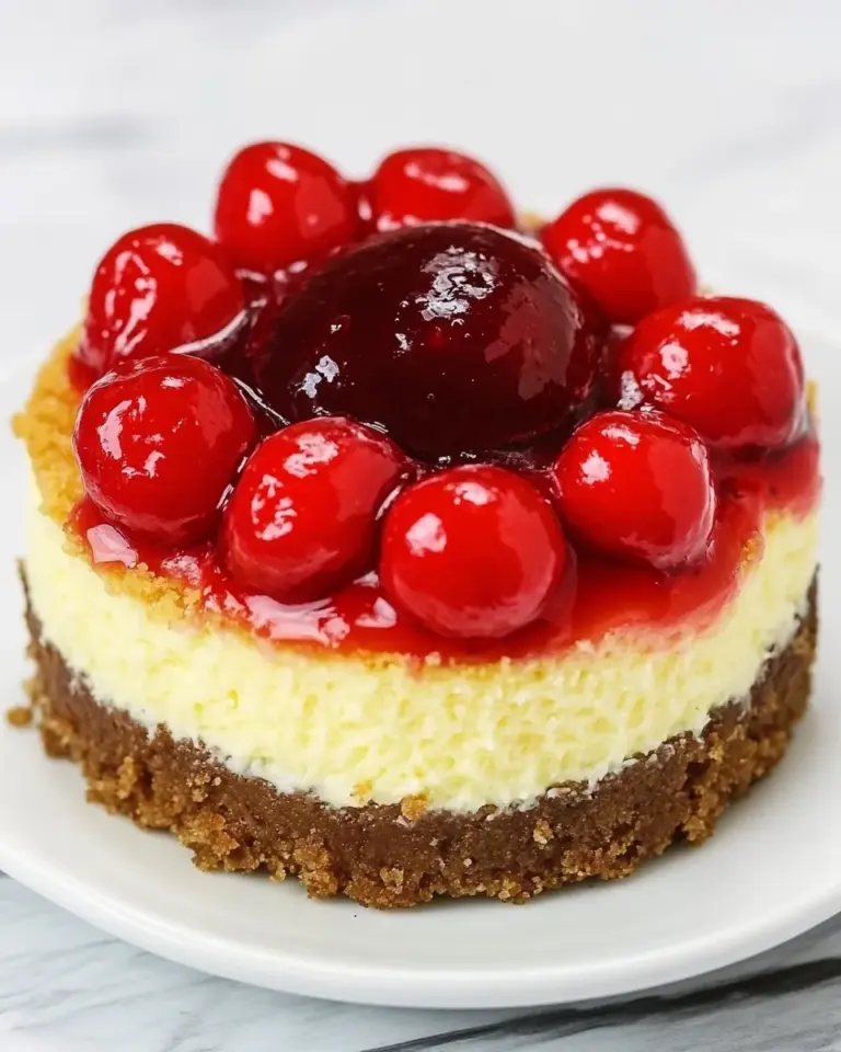 Homemade Mini Cherry Cheesecake photo