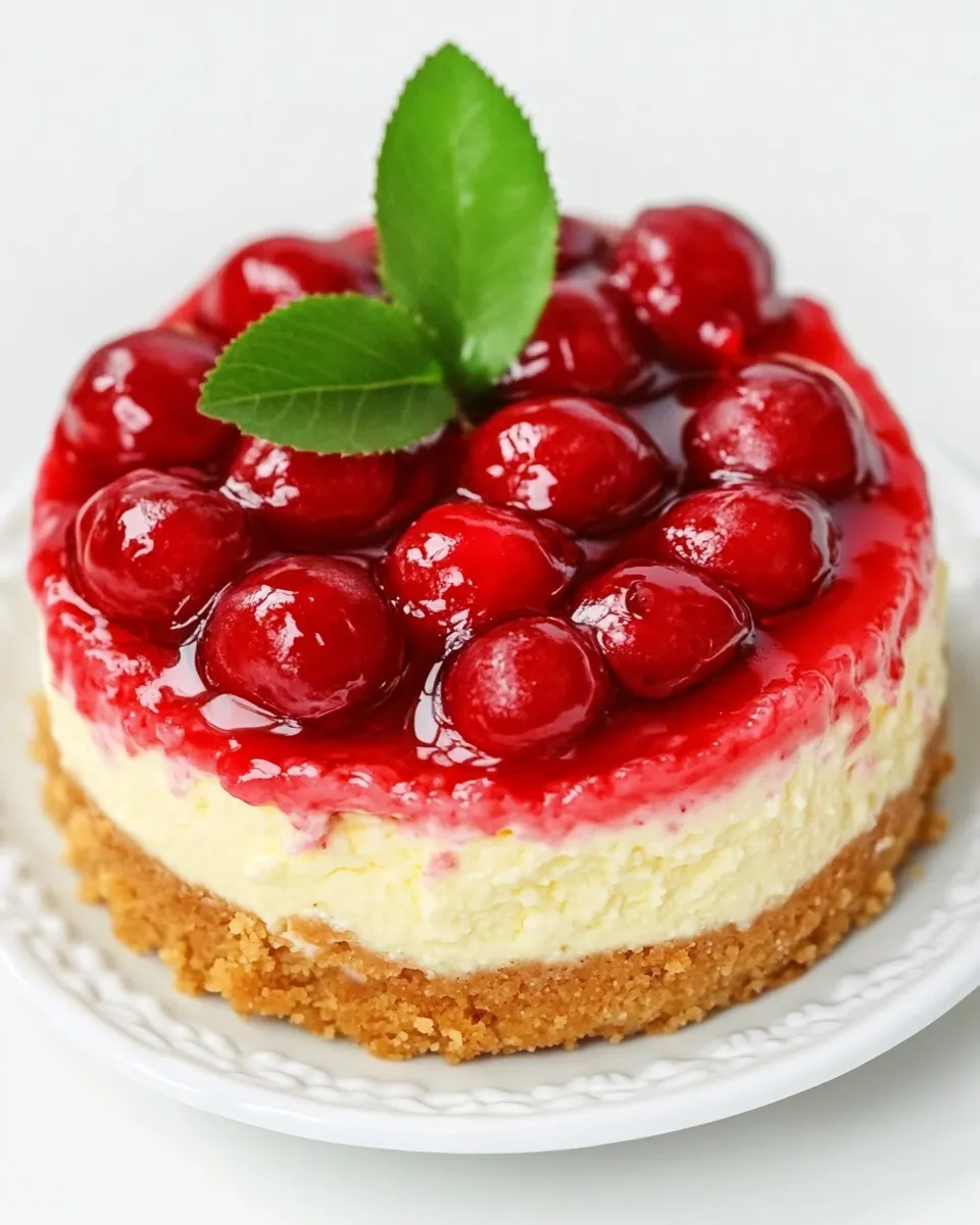 Classic Mini Cherry Cheesecake image