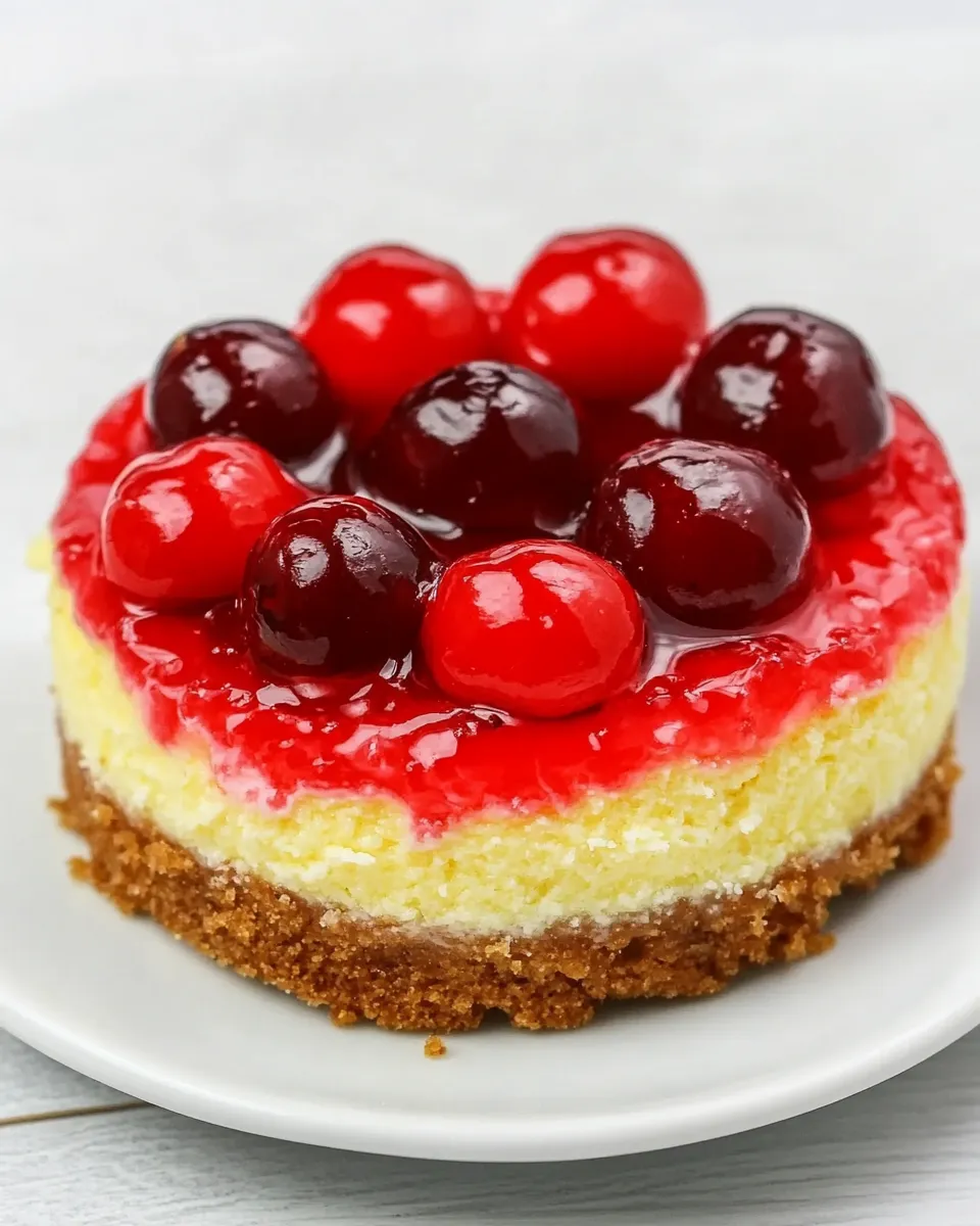 Delicious Mini Cherry Cheesecake shot