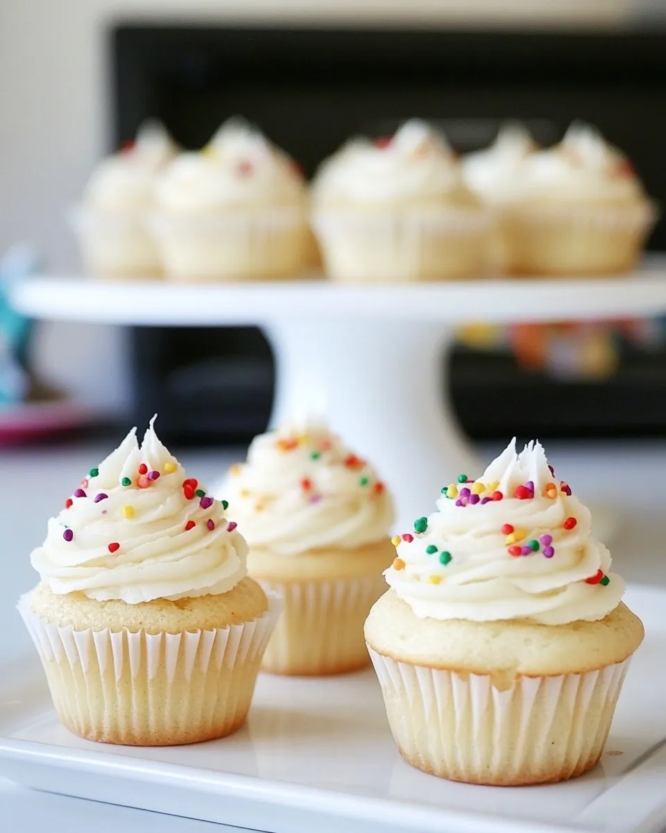 Easy Mini Vanilla Cupcakes recipe photo
