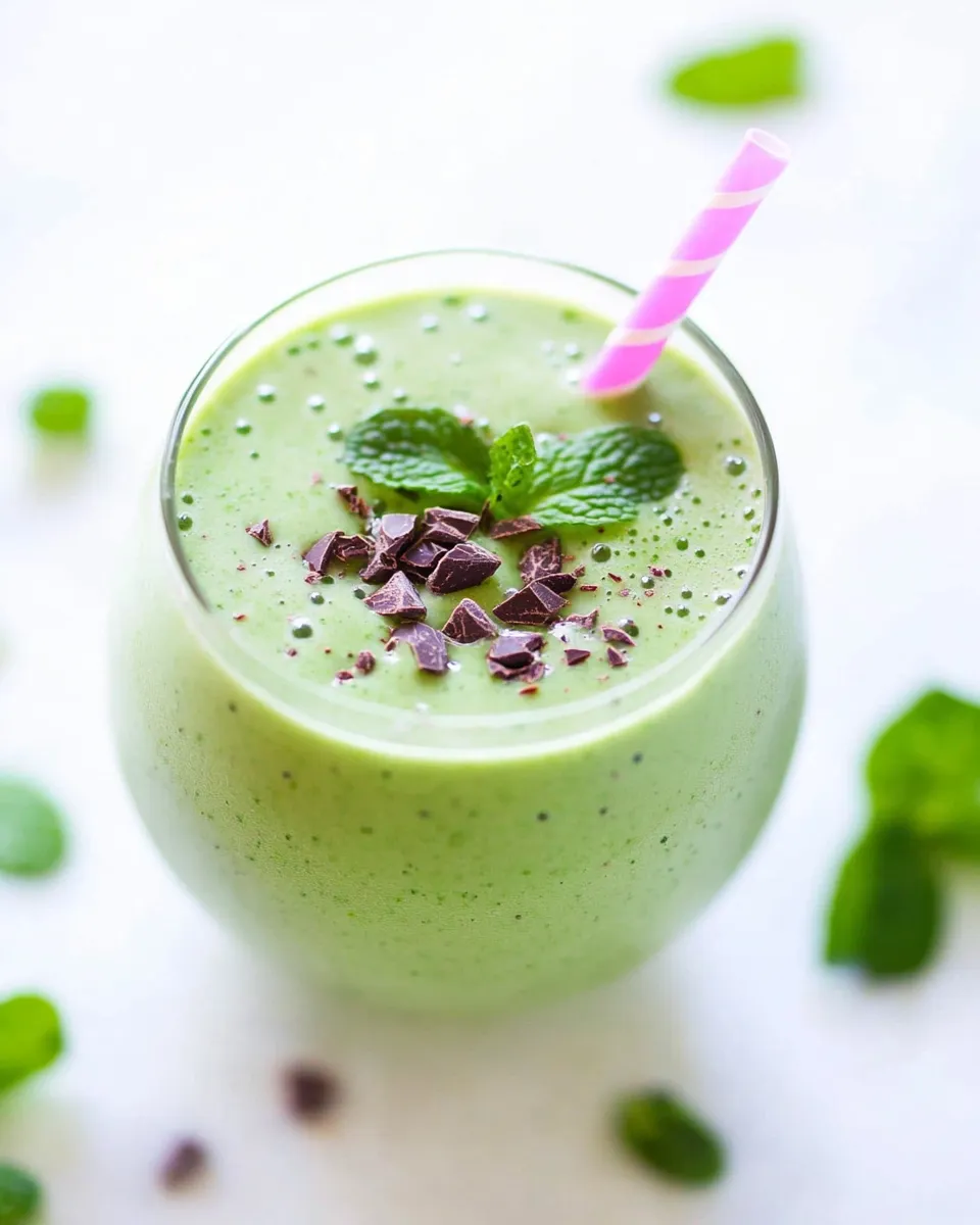 Delicious Mint Chocolate Green Smoothie Recipe recipe photo