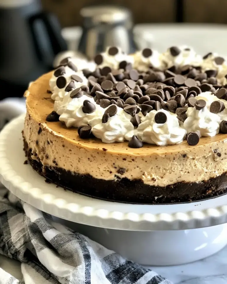 Homemade Mocha Cheesecake with Chocolate Chips photo