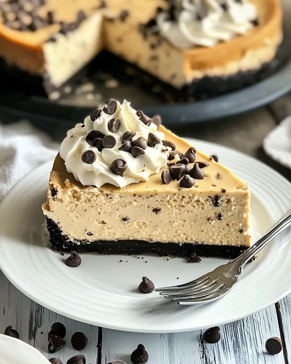 Classic Mocha Cheesecake with Chocolate Chips image