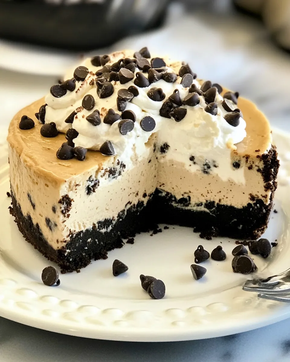 Easy Mocha Cheesecake with Chocolate Chips recipe photo