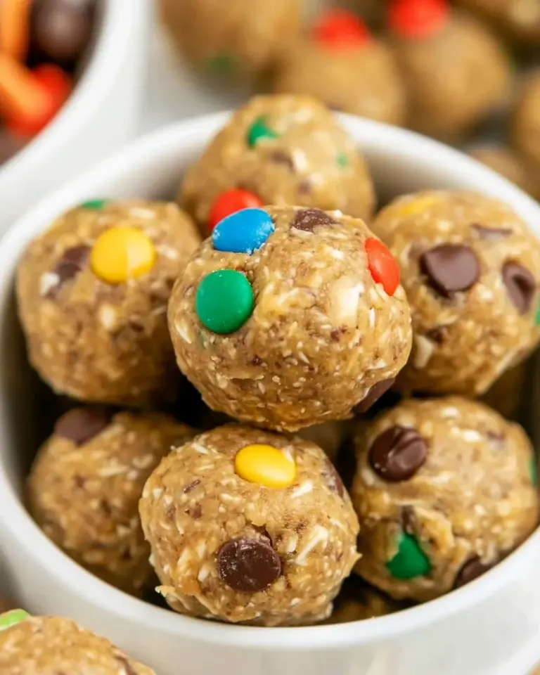 Homemade Monster Cookie Energy Balls (No Bake!) recipe image