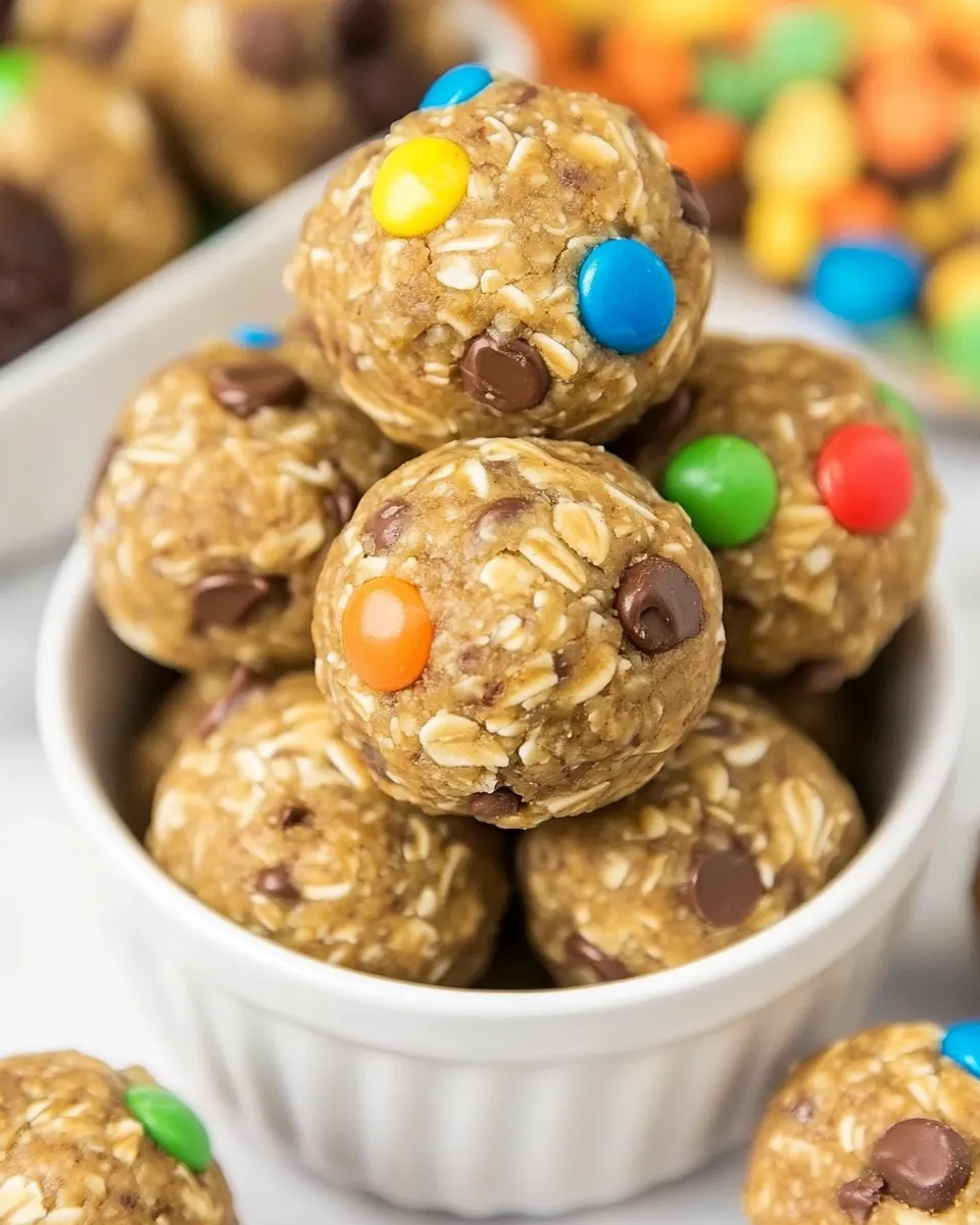 Classic Monster Cookie Energy Balls (No Bake!) photo