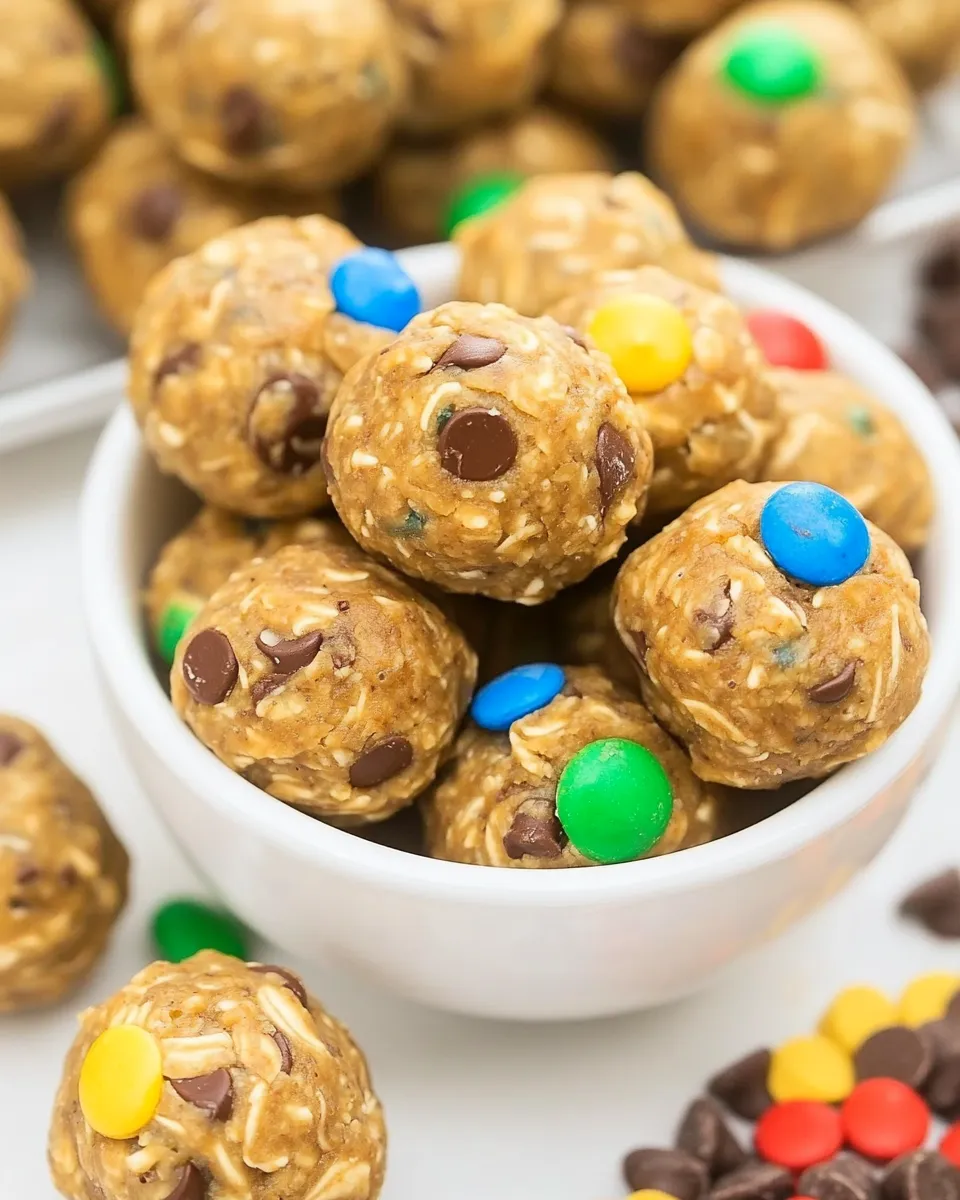 Easy Monster Cookie Energy Balls (No Bake!) dish photo