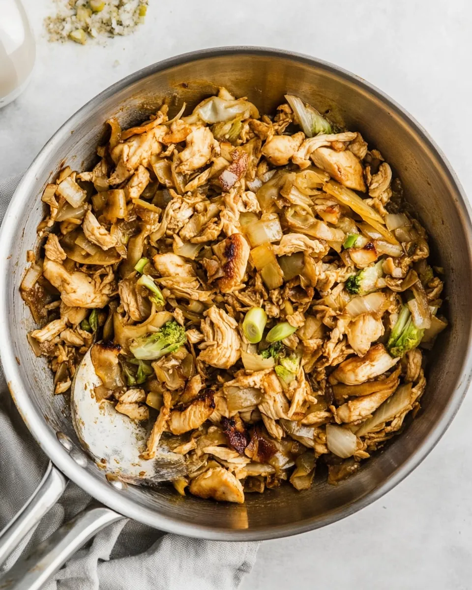 Quick Moo Shu Chicken Skillet Recipe shot