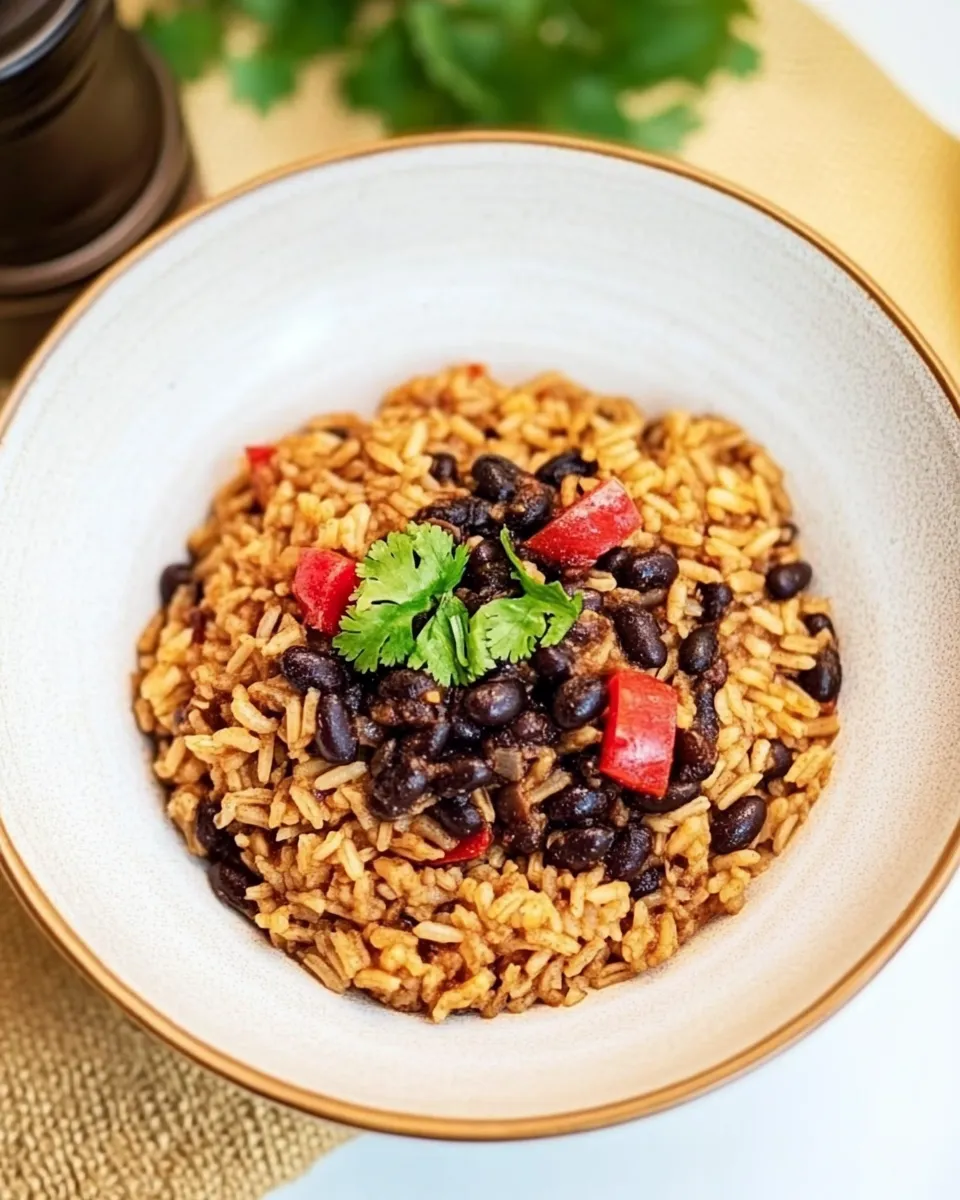 Classic Moro de Habichuela Negra (Black Beans and Rice) image