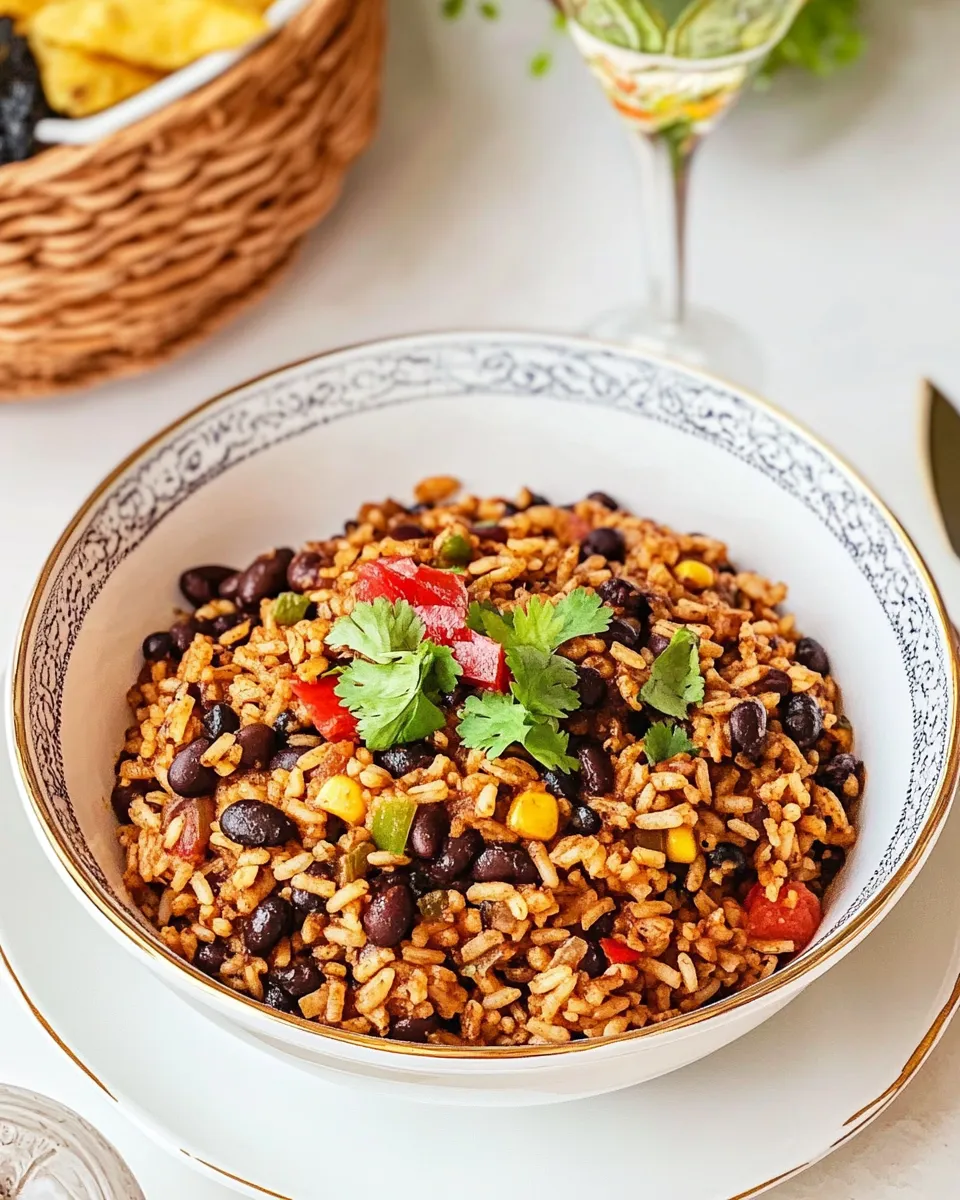 Easy Moro de Habichuela Negra (Black Beans and Rice) shot