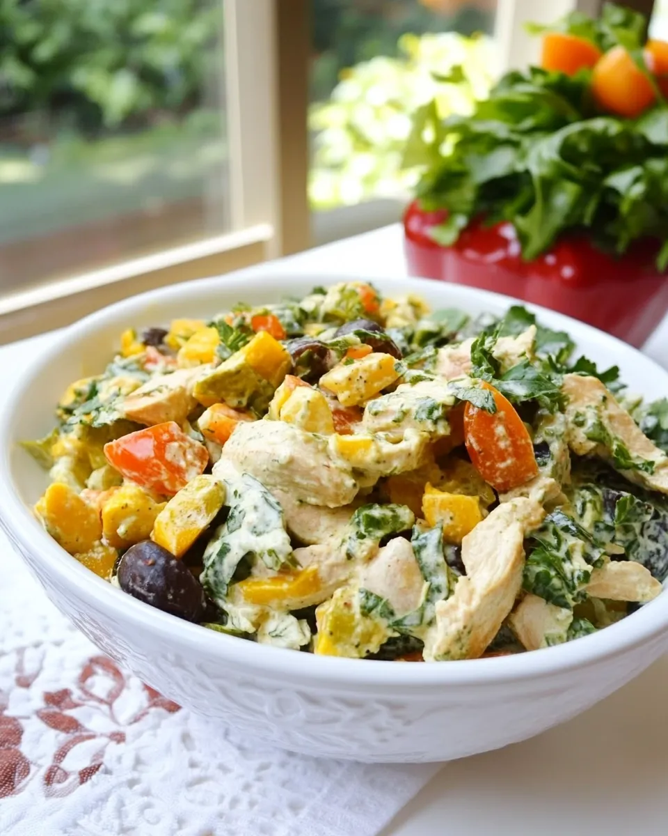 Delicious Moroccan Chicken Salad shot