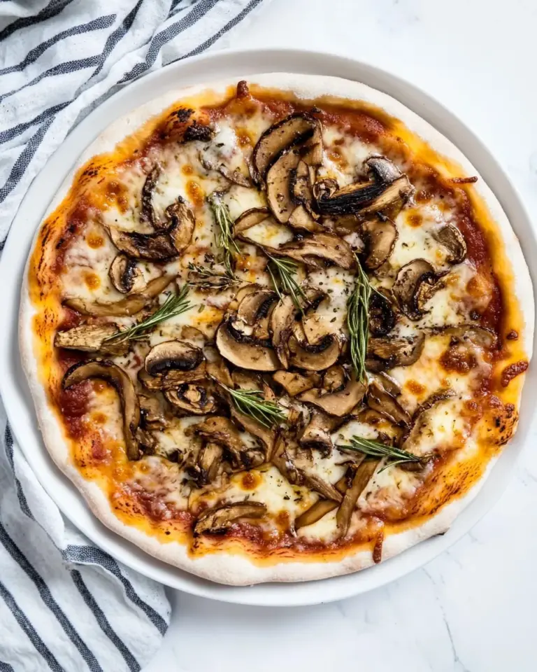 Homemade Mushroom Pizza photo
