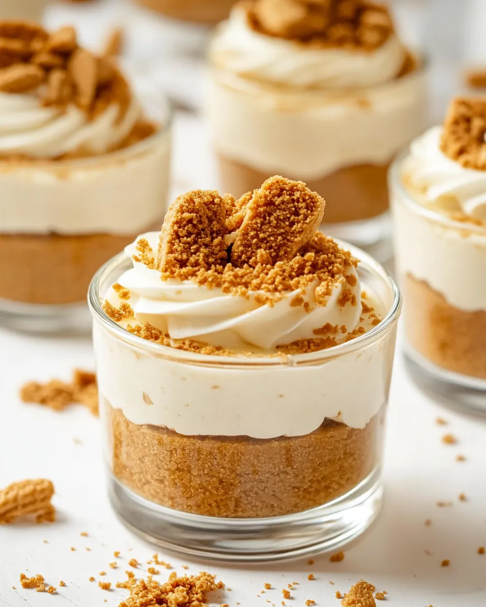 Homemade No-Bake Biscoff Cheesecake Cups recipe photo