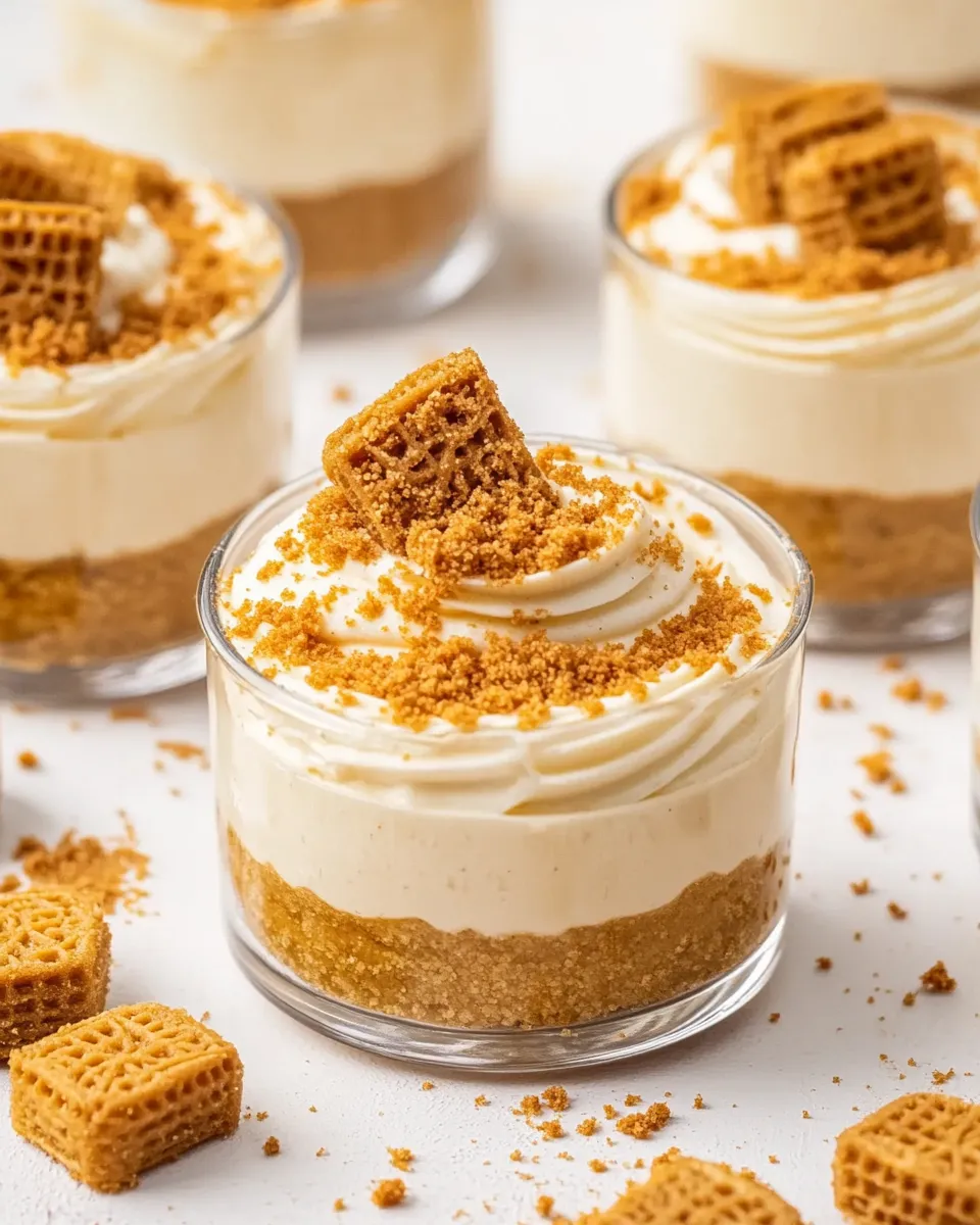 Quick No-Bake Biscoff Cheesecake Cups shot