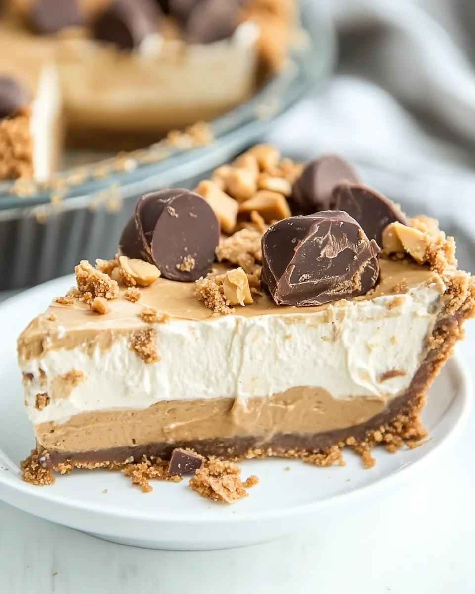 Delicious No-Bake Chocolate Peanut Butter Pie image