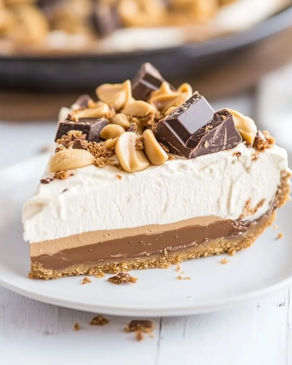 Classic No-Bake Chocolate Peanut Butter Pie recipe photo