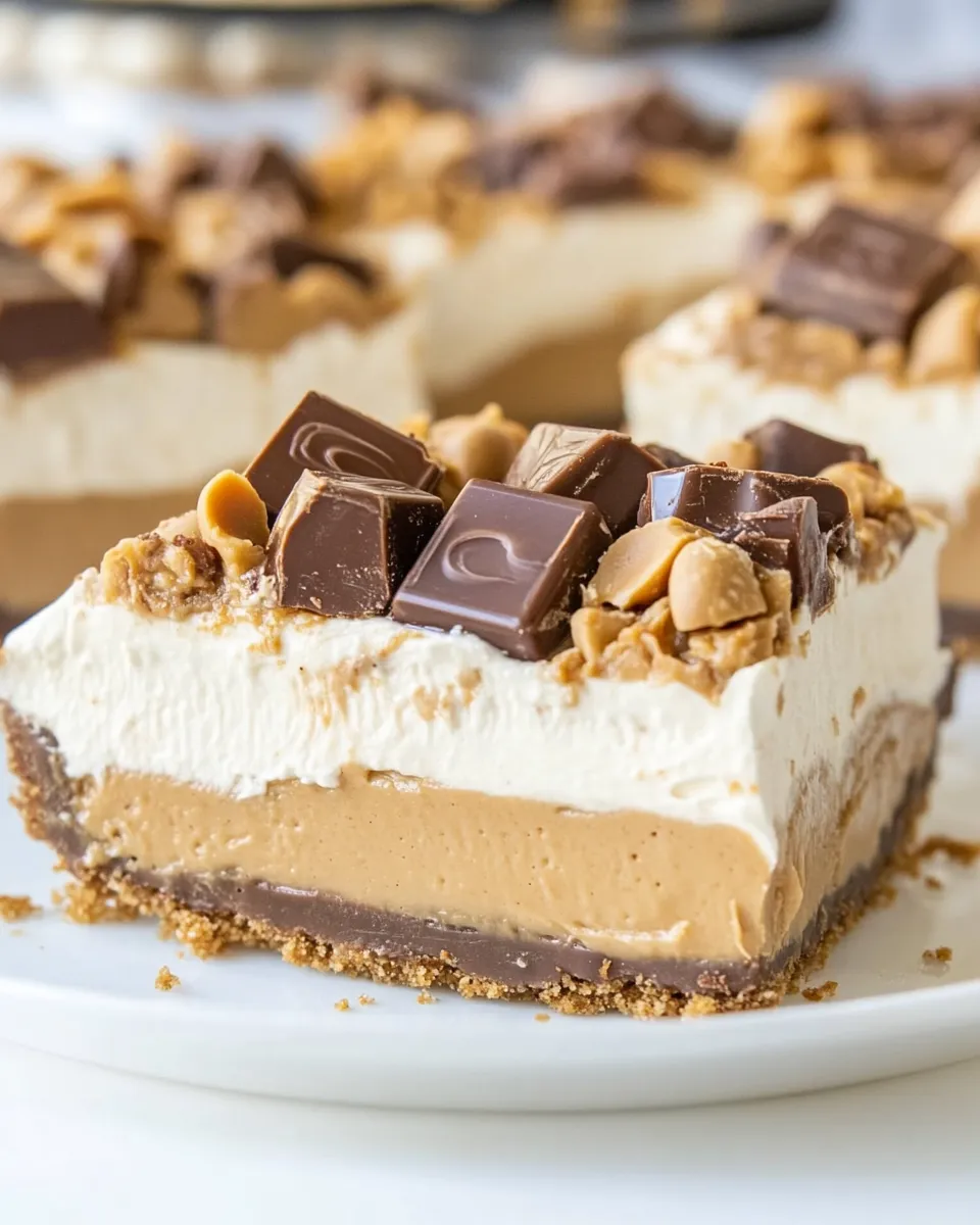 Quick No-Bake Chocolate Peanut Butter Pie shot