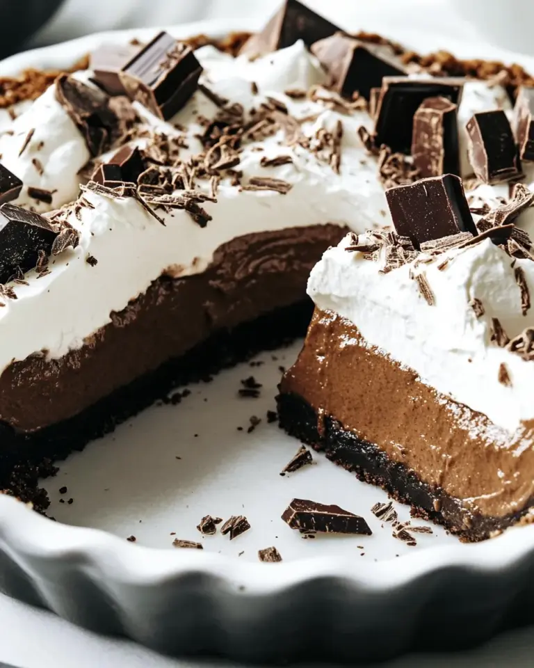 Homemade No-Bake Chocolate Pie photo