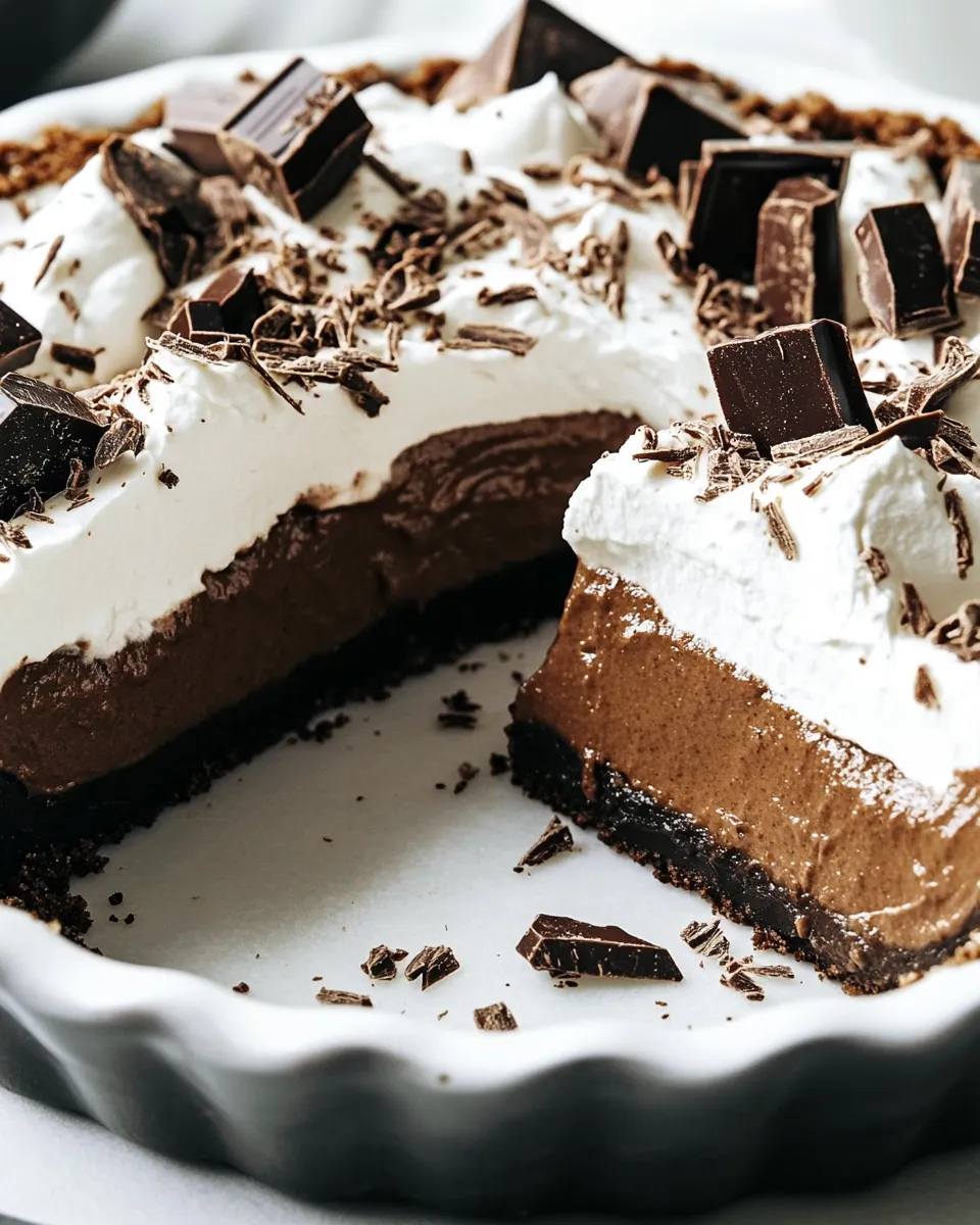 Homemade No-Bake Chocolate Pie photo