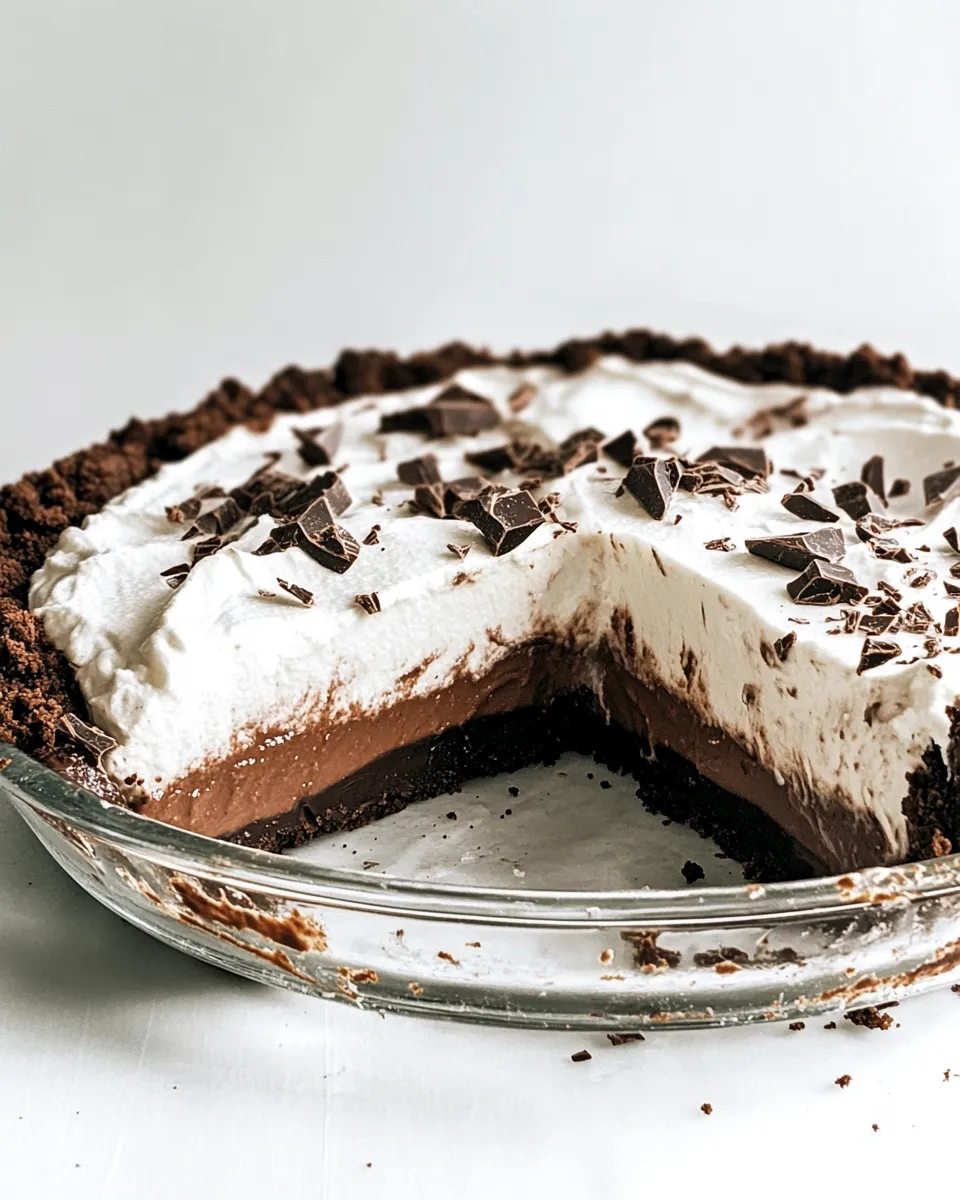 Easy No-Bake Chocolate Pie recipe photo