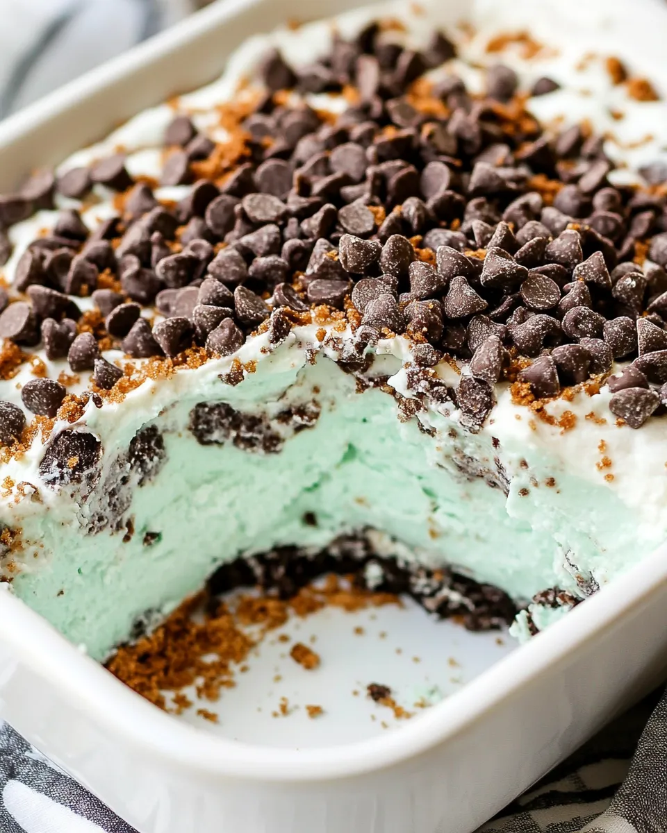 Tasty No-Bake Mint Chip Lush shot