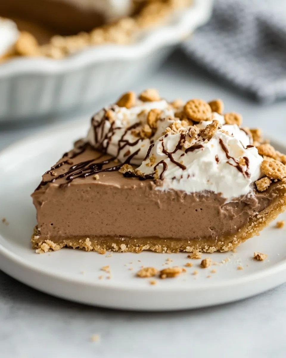 Homemade No-Bake Nutter Butter Nutella Pie photo