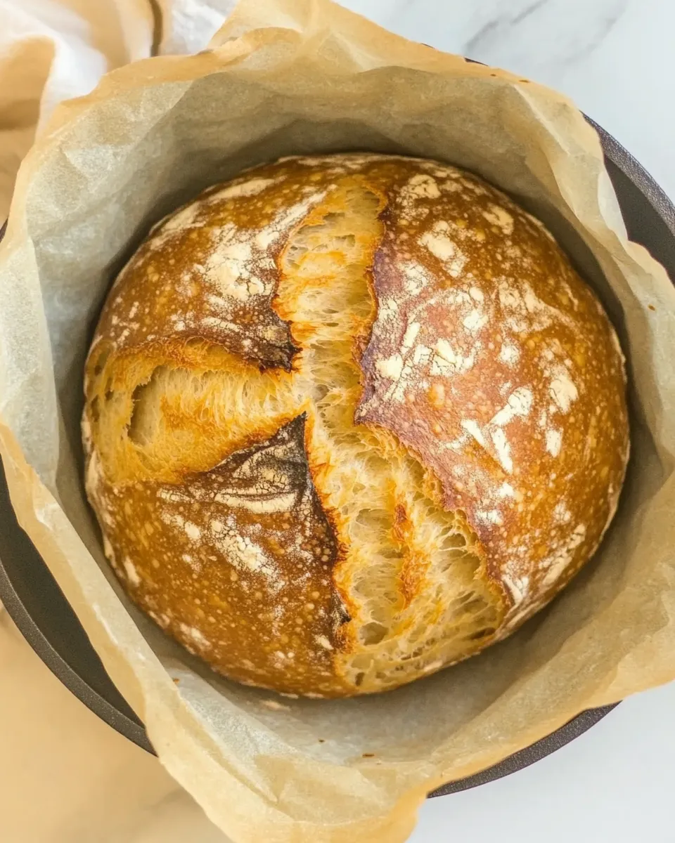Delicious No-Knead Whole Wheat Dutch Oven Bread shot