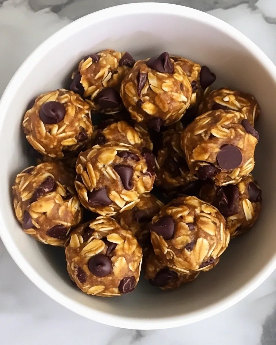 Quick No Bake Chocolate Chip Energy Bites shot
