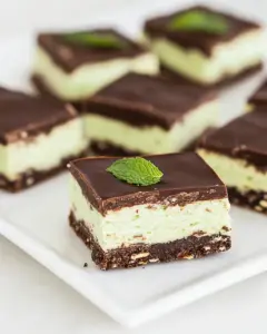 Easy No Bake Mint Chocolate Bars photo