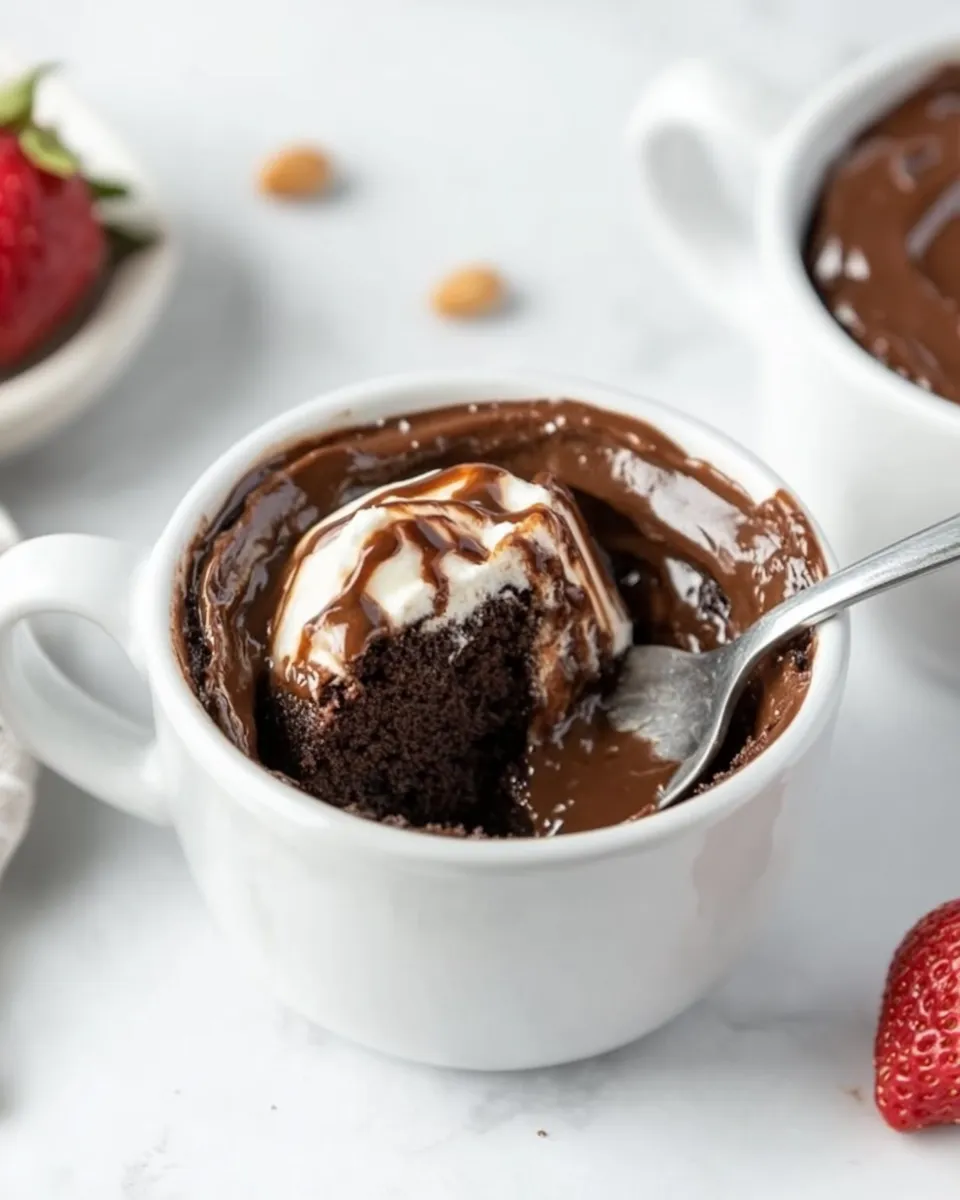 Easy Nutella Mug Cake Recipe shot