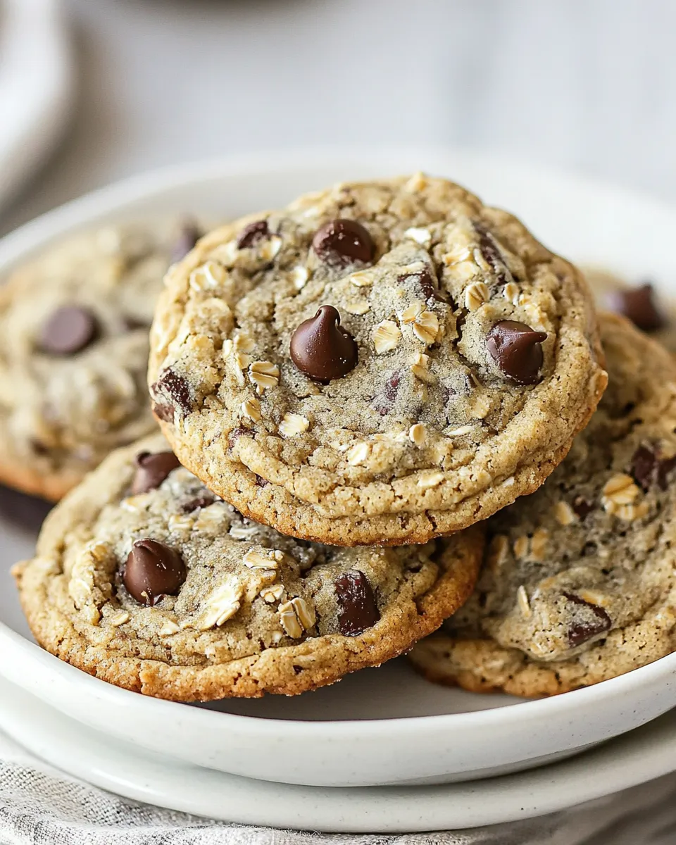 Homemade Oat Flour Chocolate Chip Cookies photo