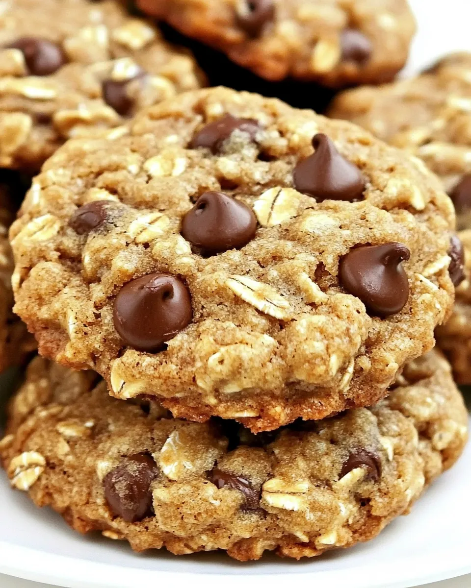 Easy Oatmeal Chocolate Chip Cookies Recipe shot