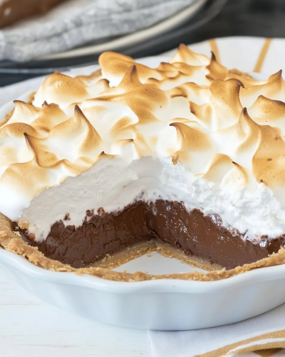 Easy Old-Fashioned Chocolate Meringue Pie recipe photo
