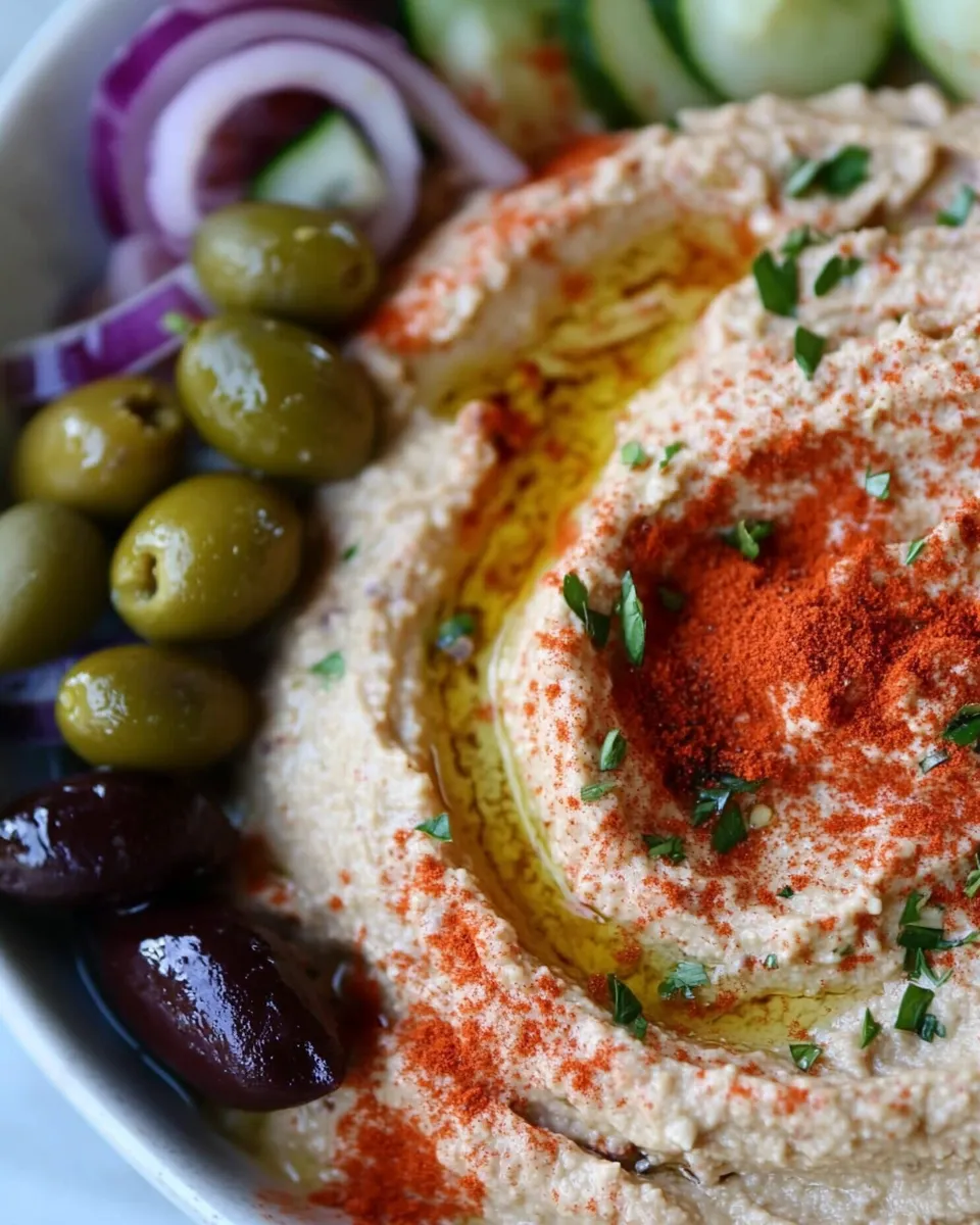 Homemade Olive Hummus Recipe photo