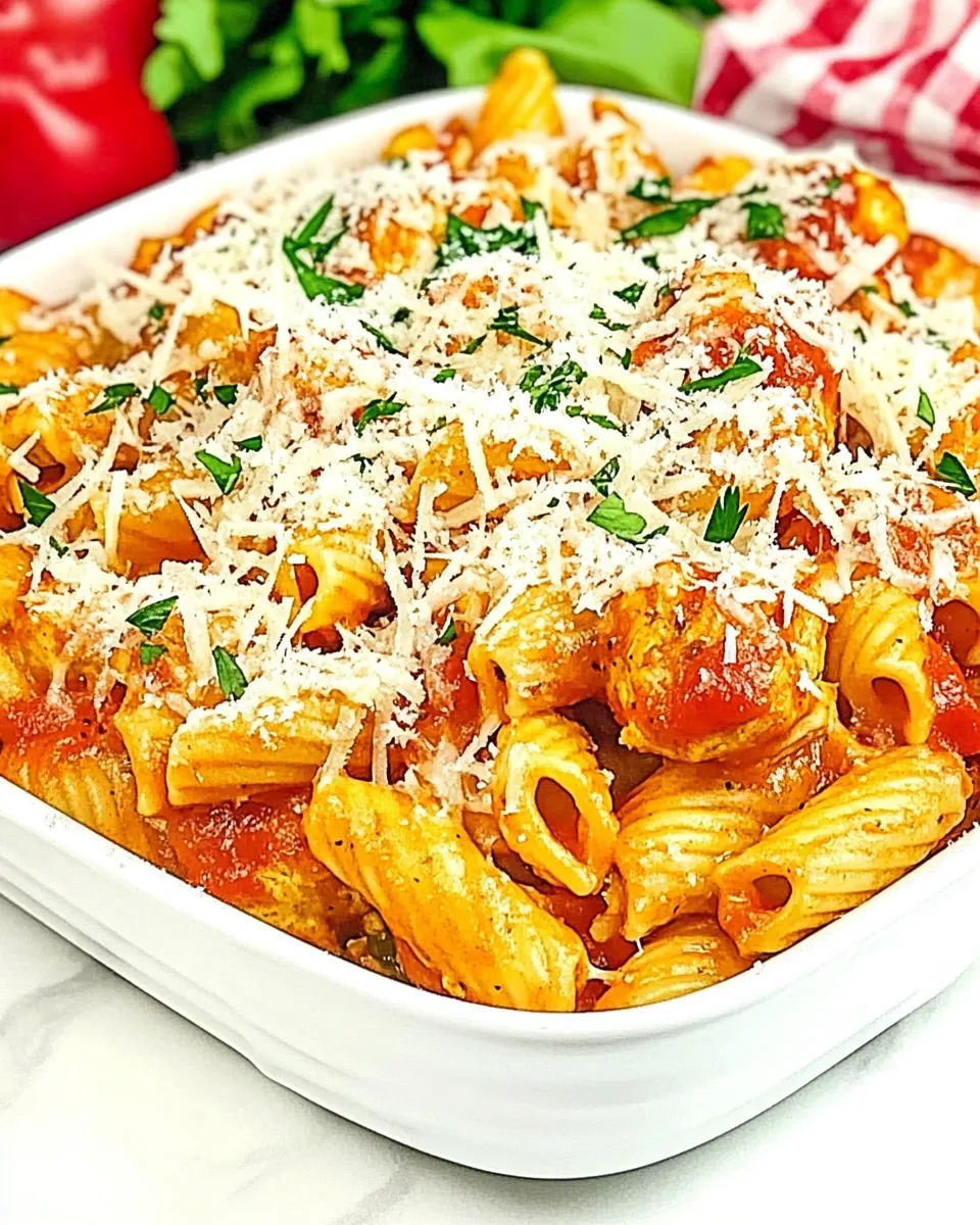 Classic One-Pot Chicken Parmesan Pasta shot