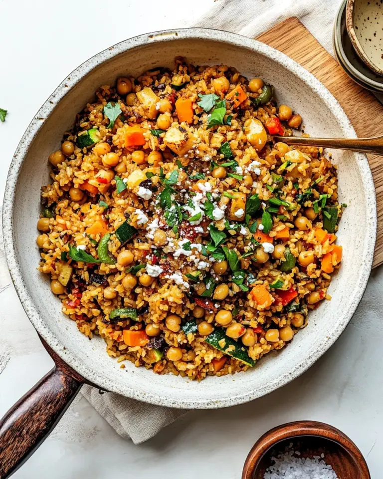 Easy One-Pot Rice and Veggies with Chickpeas & Dilly Tahini photo
